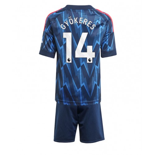 Arsenal Viktor Gyokeres #14 Replika Babytøj Udebanesæt Børn 2025-26 Kortærmet (+ Korte bukser)
